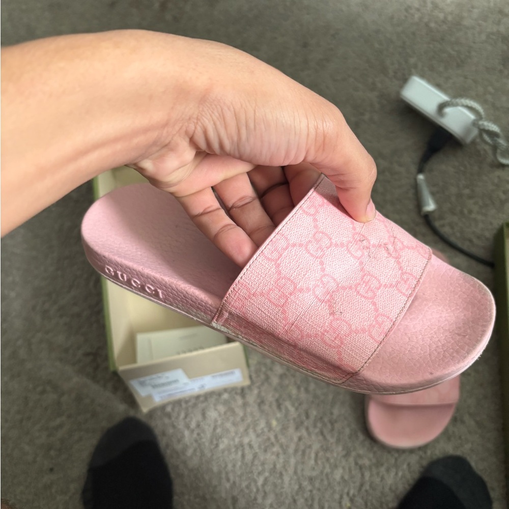 Gucci Blush Pink Logo Slides